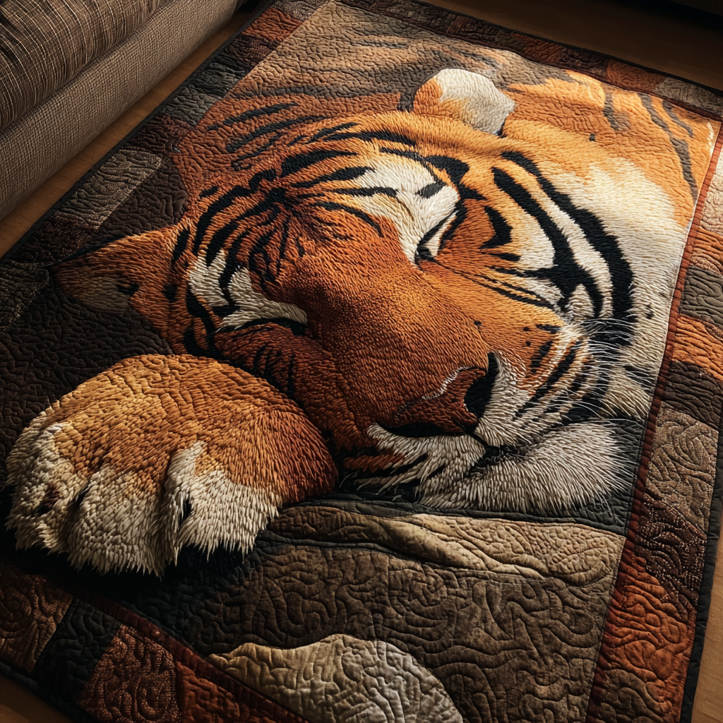 Tiger Rest Area Rug - Non-Slip Washable 3D Print Rug for Living Room & BedroomTVC2108244