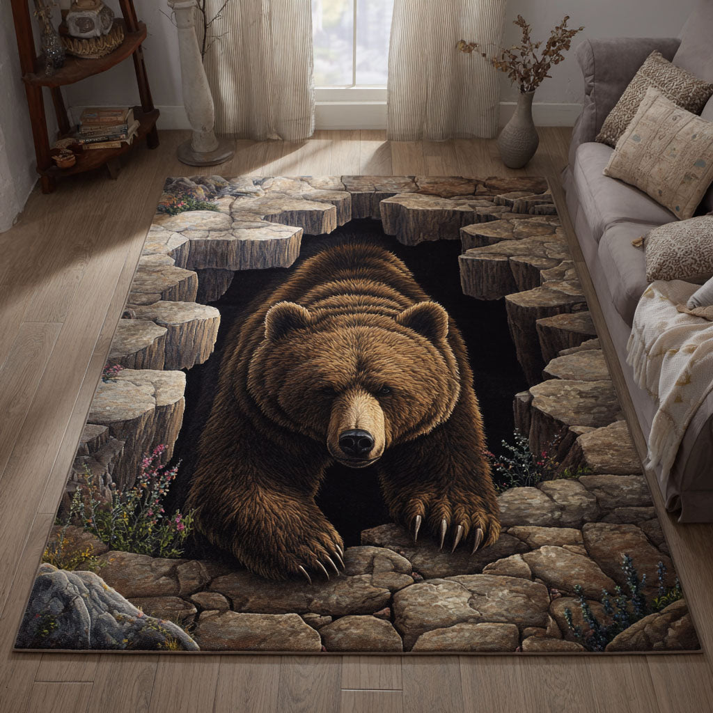 Timber Nights Area Rug - Non-Slip Washable 3D Print Rug for Living Room & BedroomTVC2108262