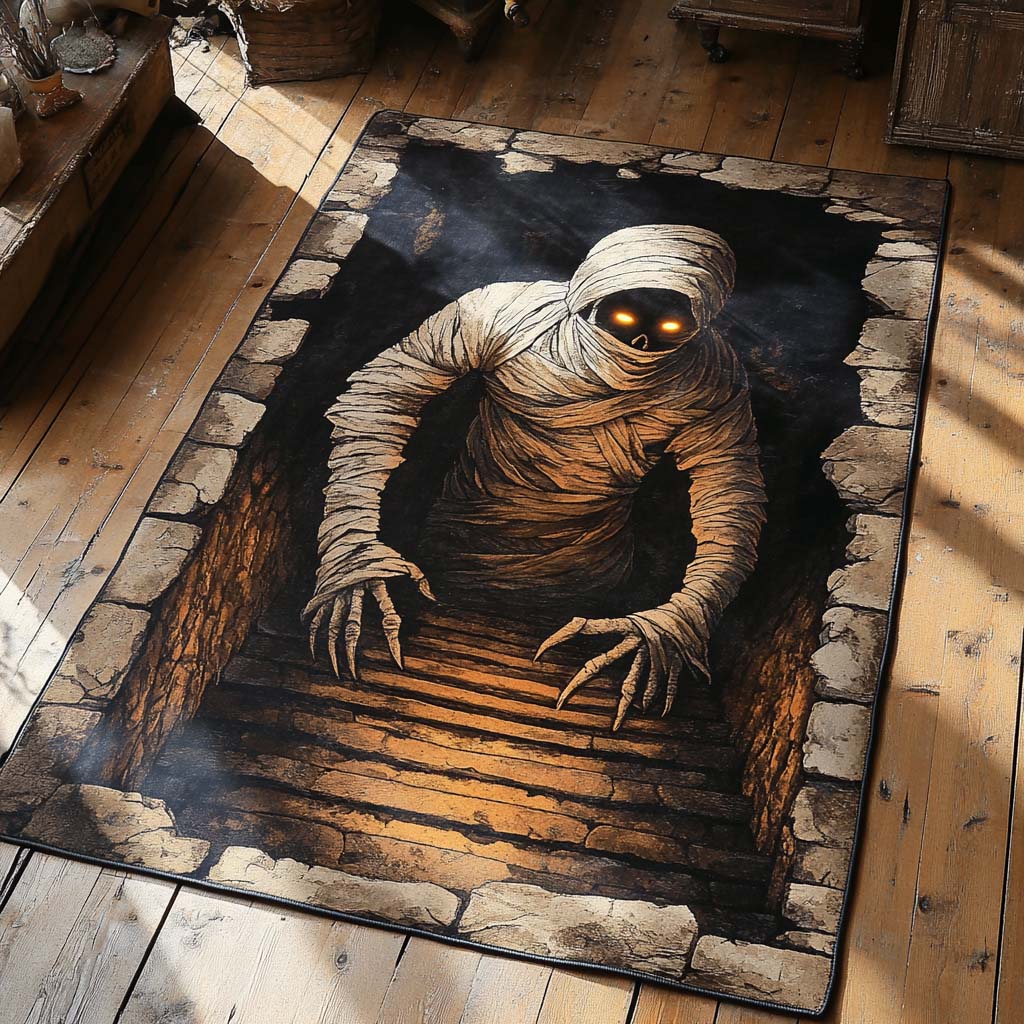 Tomb Mummy Area Rug - Non-Slip Washable 3D Print Rug for Living Room & BedroomTVC2108243