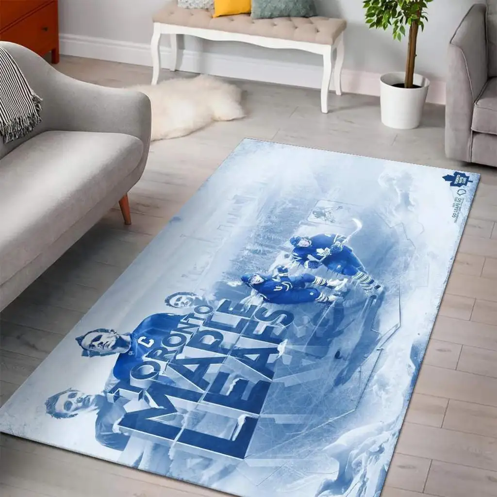 Toronto Maple Leafs Rug - Hockey Area for Fans Blue and White