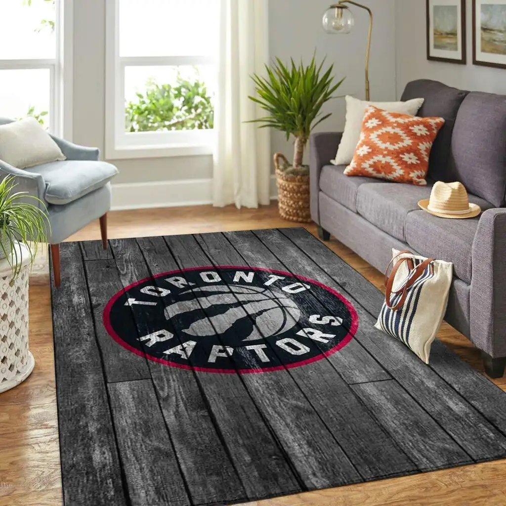 Toronto Raptors Rug - Area Hardwood Floor Style Living Room Blue and Green