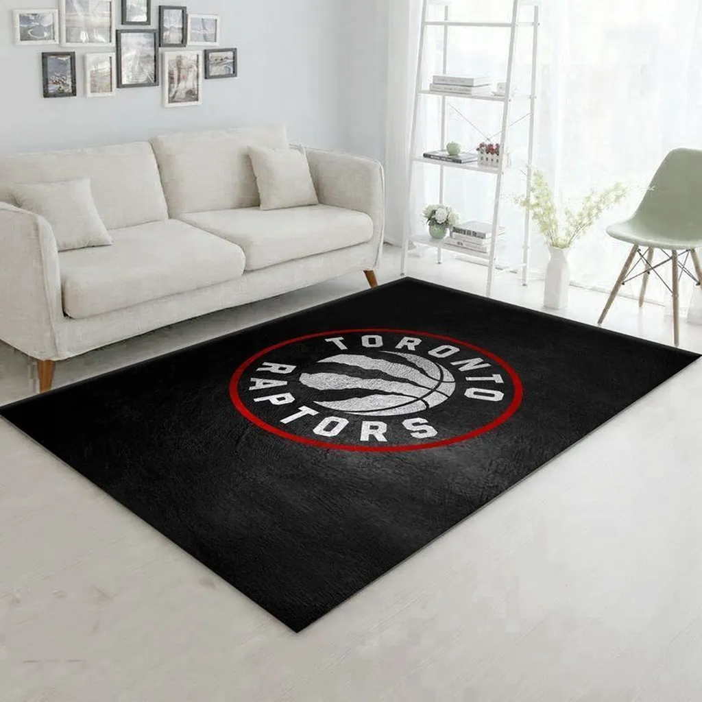 Toronto Raptors Rug - Area Perfect for Living Room Decor Blue and Brown
