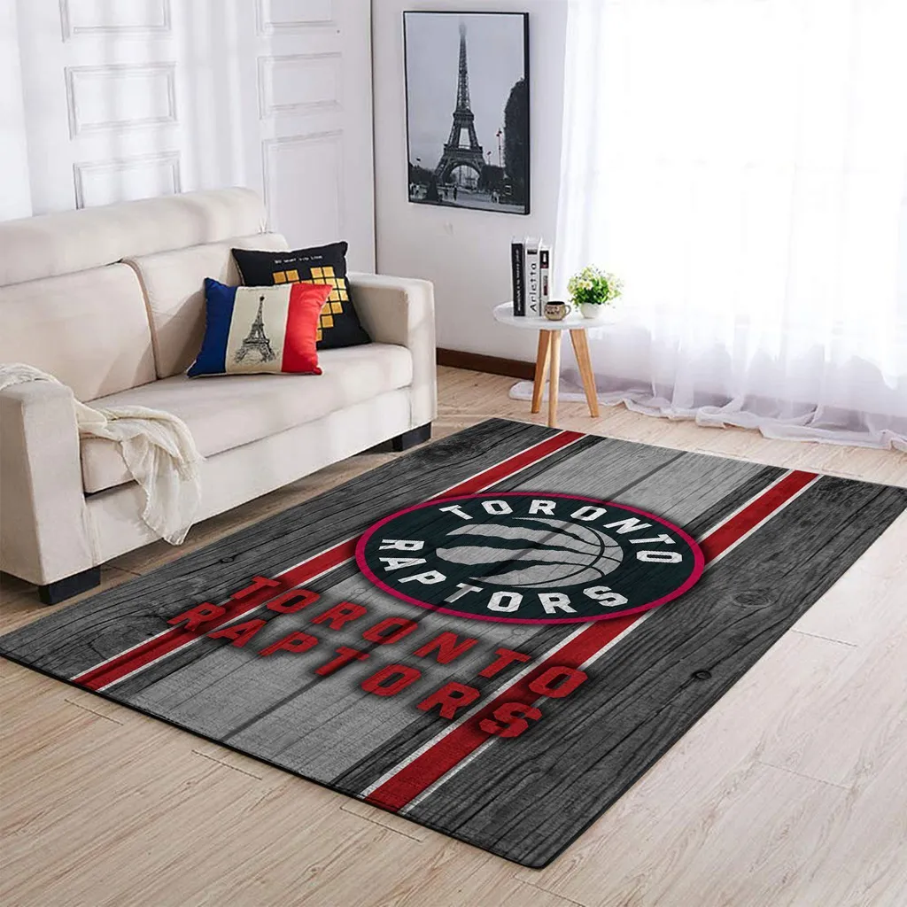 Toronto Raptors Rug - Basketball Area for Living Room Black and Green