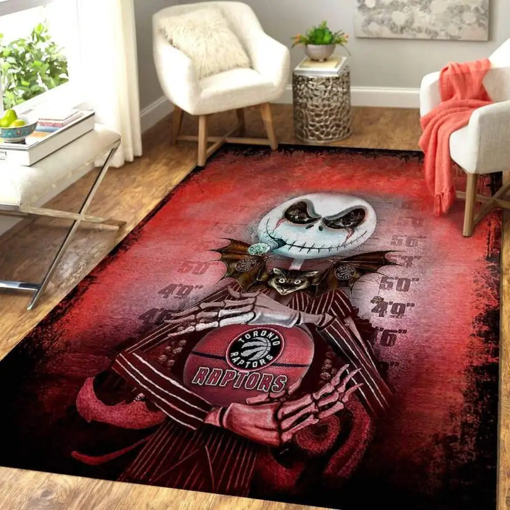 Toronto Raptors Rug - Decorative Area for Fans Red and Gray