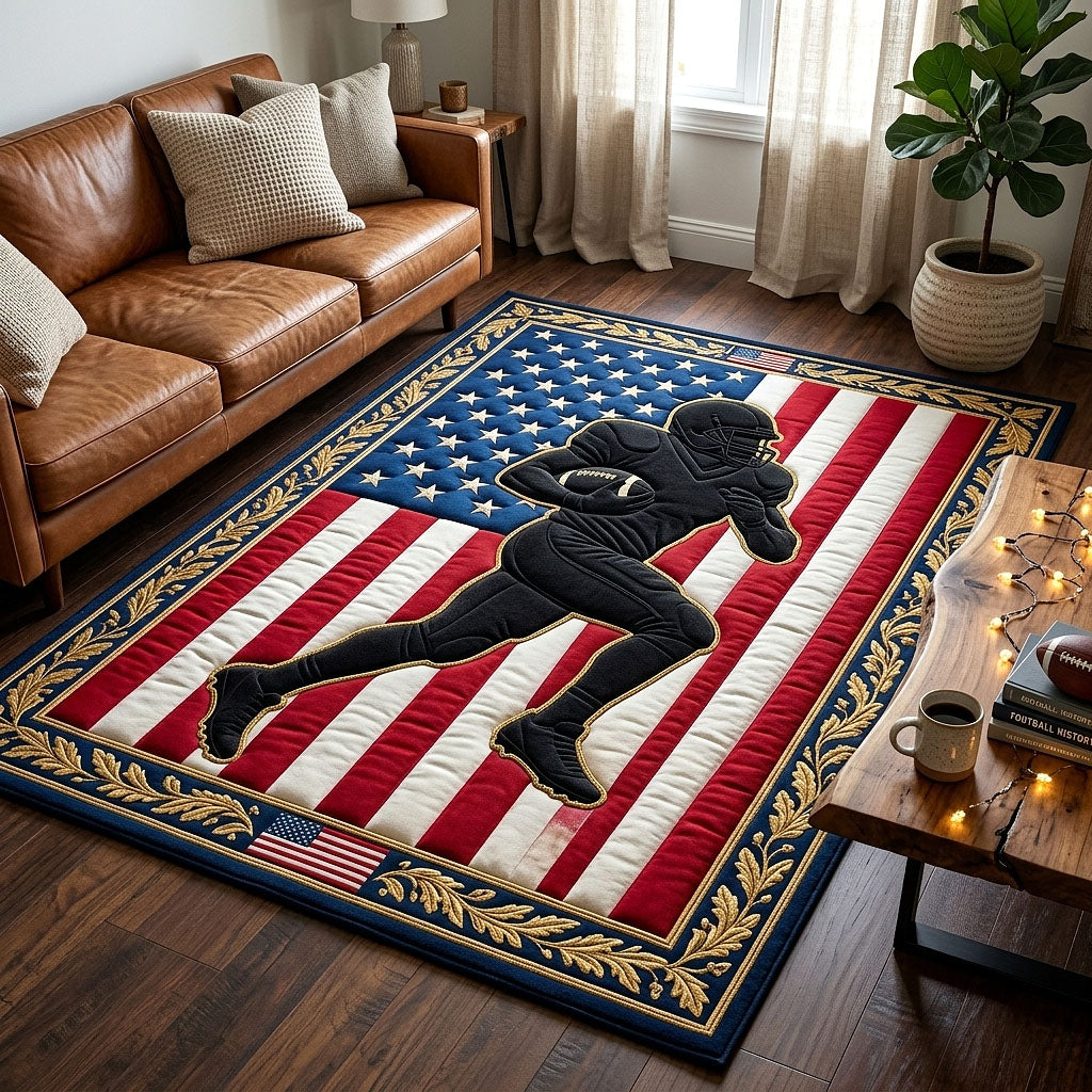 Touchdown Legacy Area Rug - Non-Slip Washable 3D Print Rug for Living Room & Bedroom (DesignTVC2108389