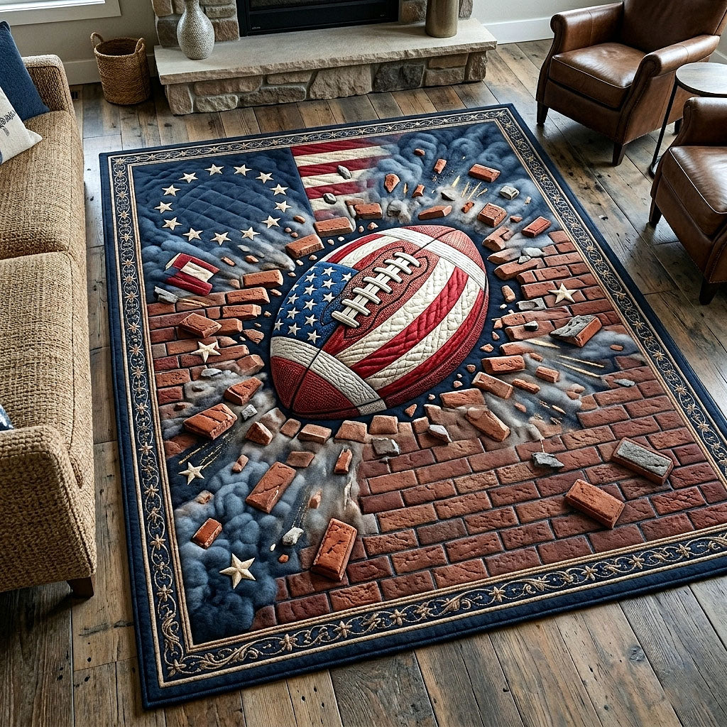 Touchdown Legacy Area Rug - Non-Slip Washable 3D Print Rug for Living Room & BedroomTVC2108227