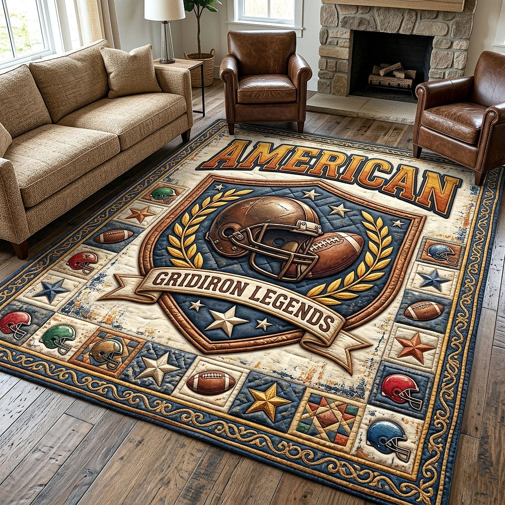 Touchdown Legacy Area Rug - Non-Slip Washable 3D Print Rug for Living Room & BedroomTVC2108389