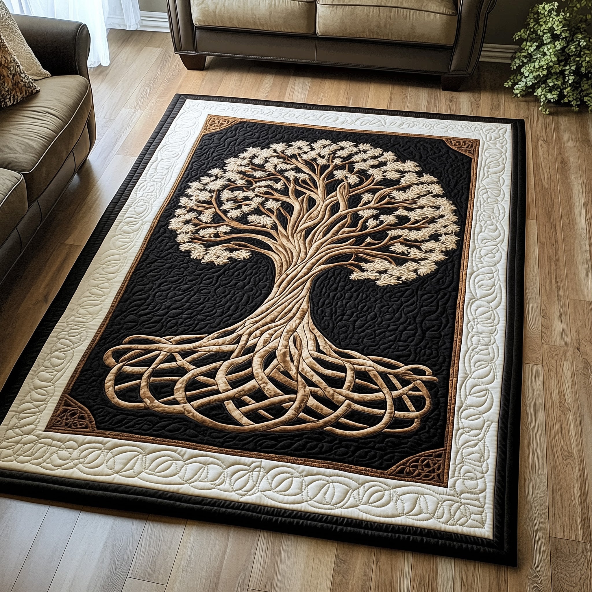 Tree Of Life Area Rug - Non-Slip Washable 3D Print Rug for Living Room & BedroomTVC2108220
