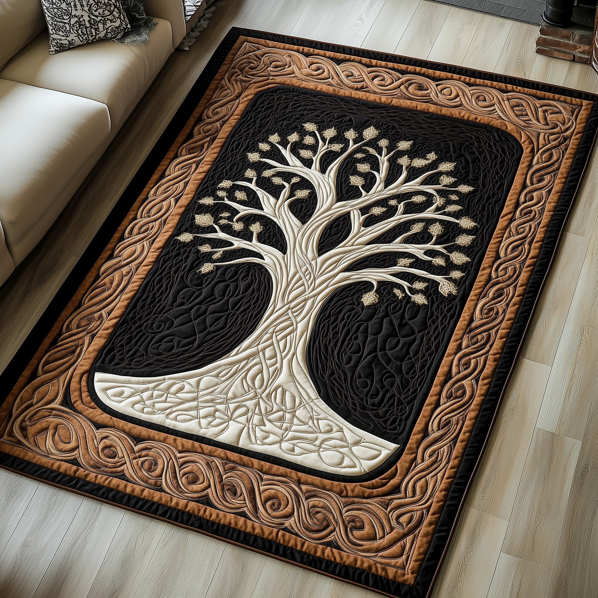 Tree Of Life Area Rug - Non-Slip Washable 3D Print Rug for Living Room & BedroomTVC2108362