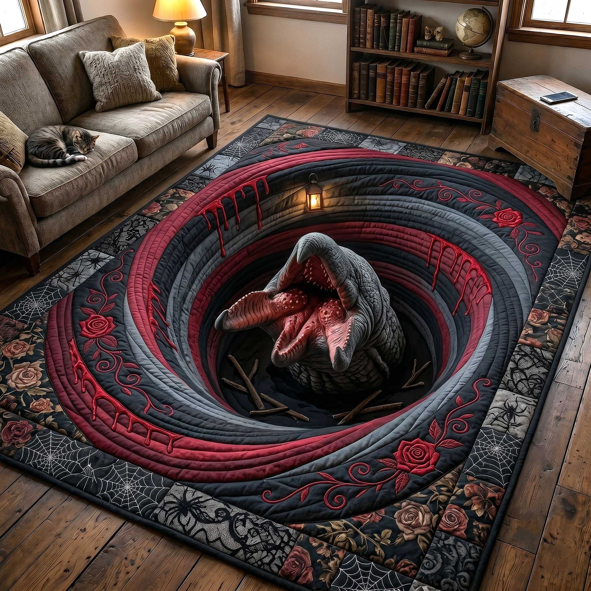 Tremors Graboid Area Rug - Non-Slip Washable 3D Print Rug for Living Room & Bedroom (DesignTVC2108389