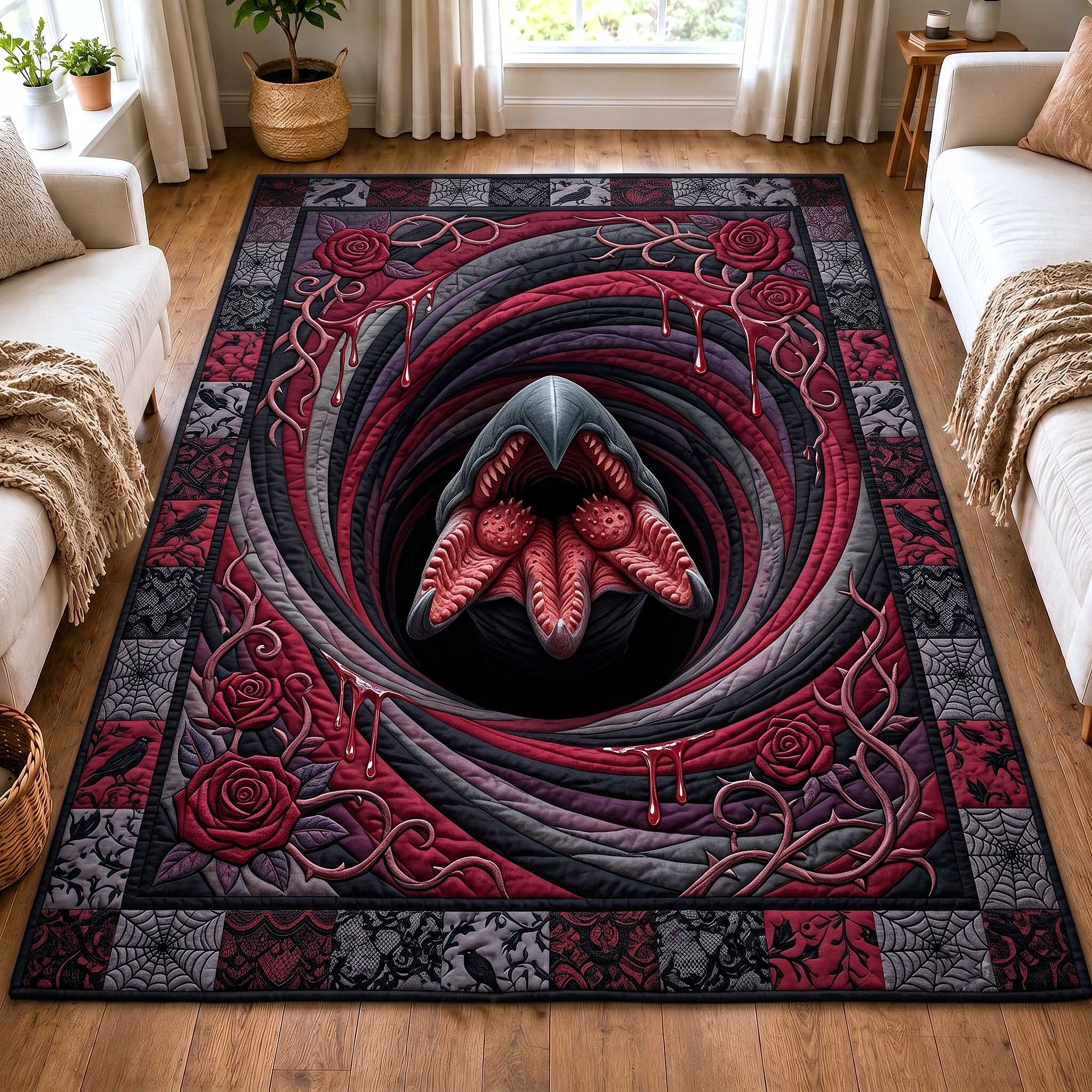 Tremors Graboid Area Rug - Non-Slip Washable 3D Print Rug for Living Room & BedroomTVC2108389