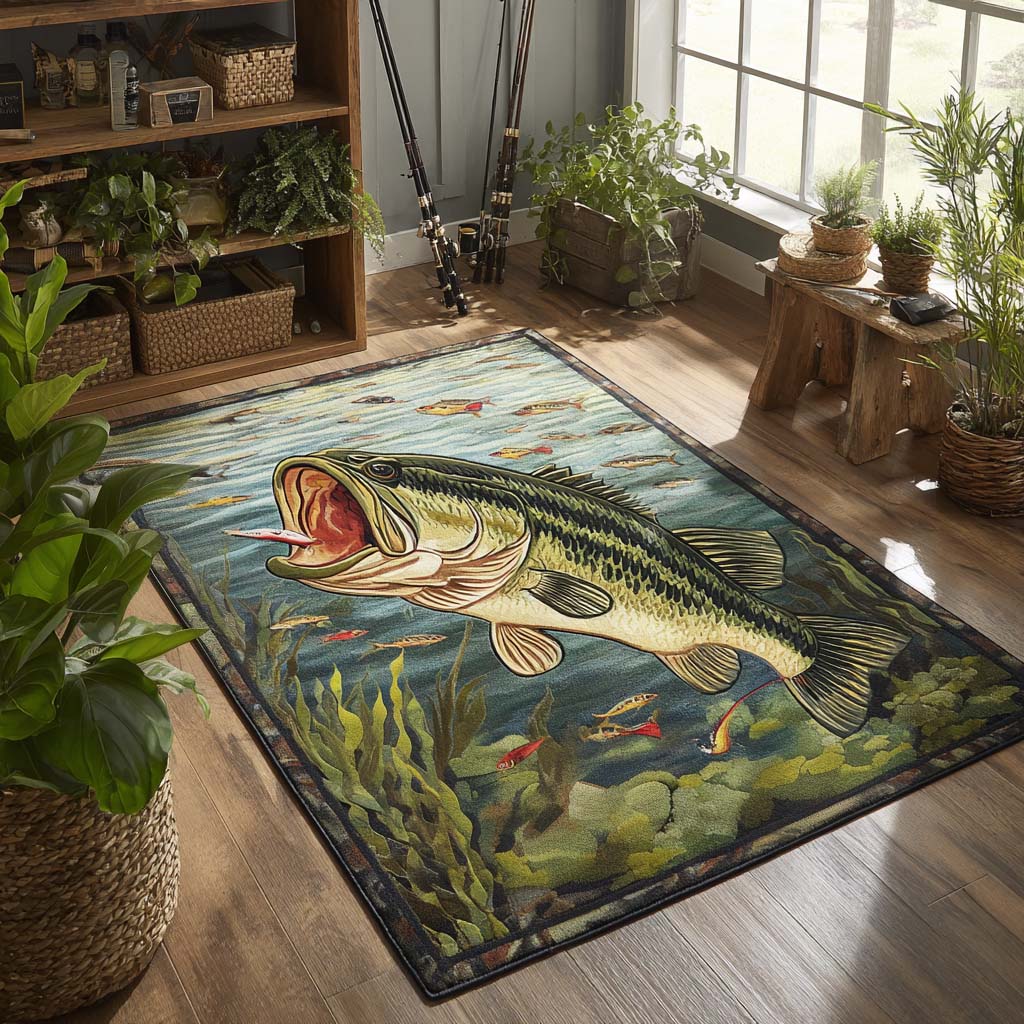 Trophy Catch Area Rug - Non-Slip Washable 3D Print Rug for Living Room & BedroomTVC2108260