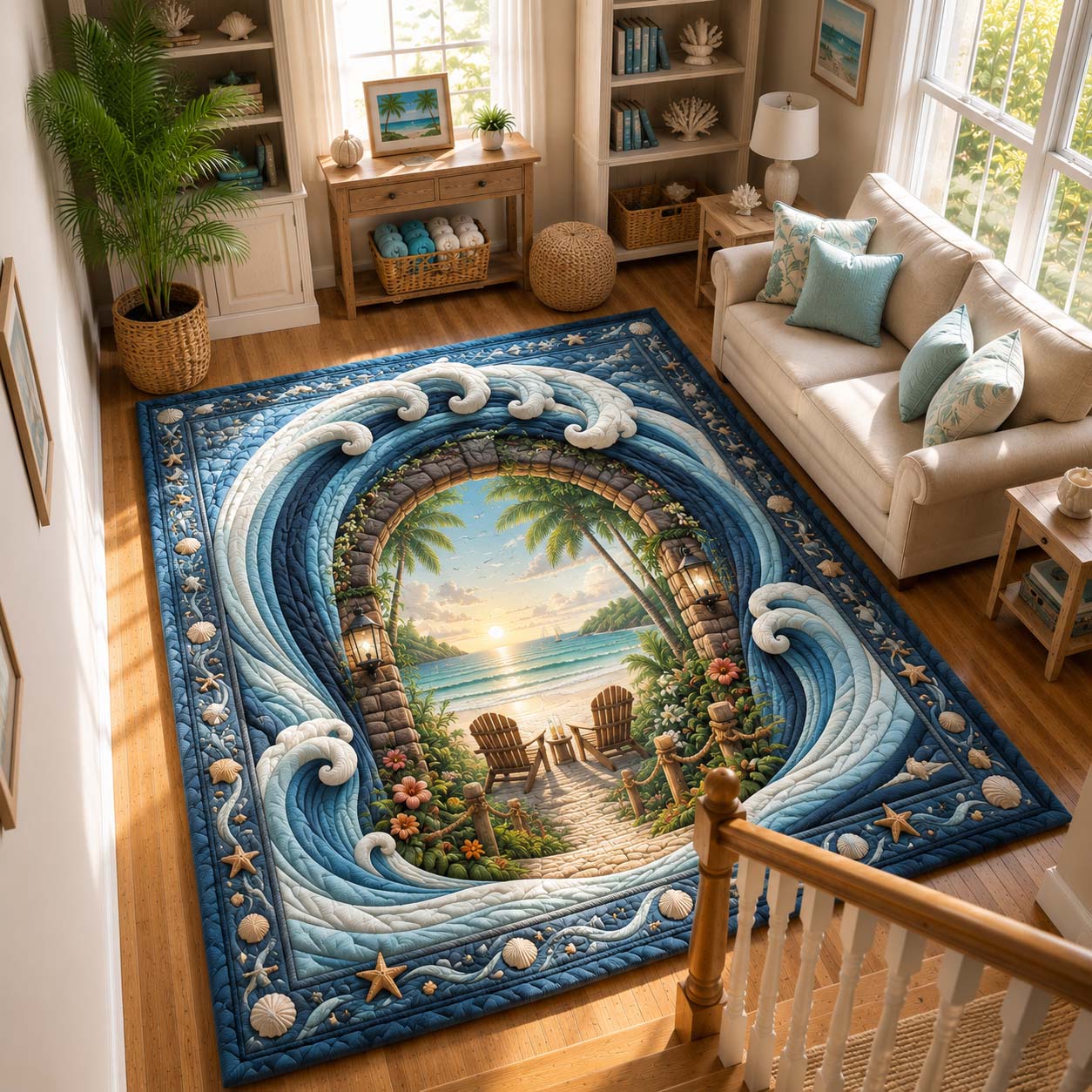 Tropical Gateway Area Rug - Non-Slip Washable 3D Print Rug for Living Room & BedroomTVC2108389