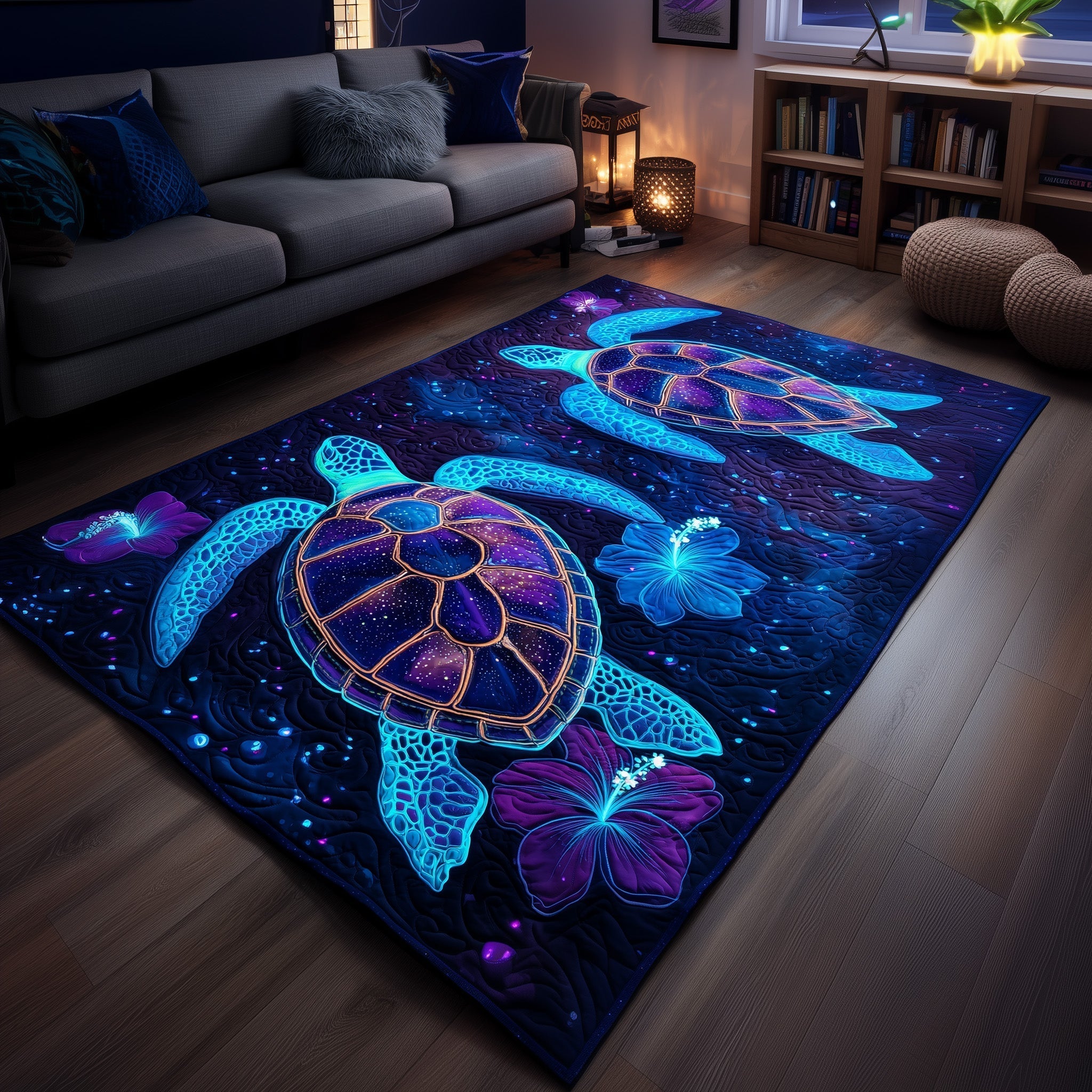 Turtle Area Rug - Non-Slip Washable 3D Print Rug for Living Room & BedroomTVC2108220