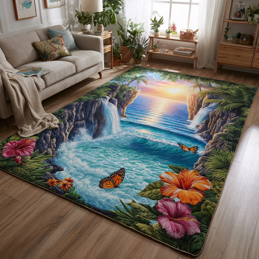 Twilight Falls Area Rug - Non-Slip Washable 3D Print Rug for Living Room & BedroomTVC2108242