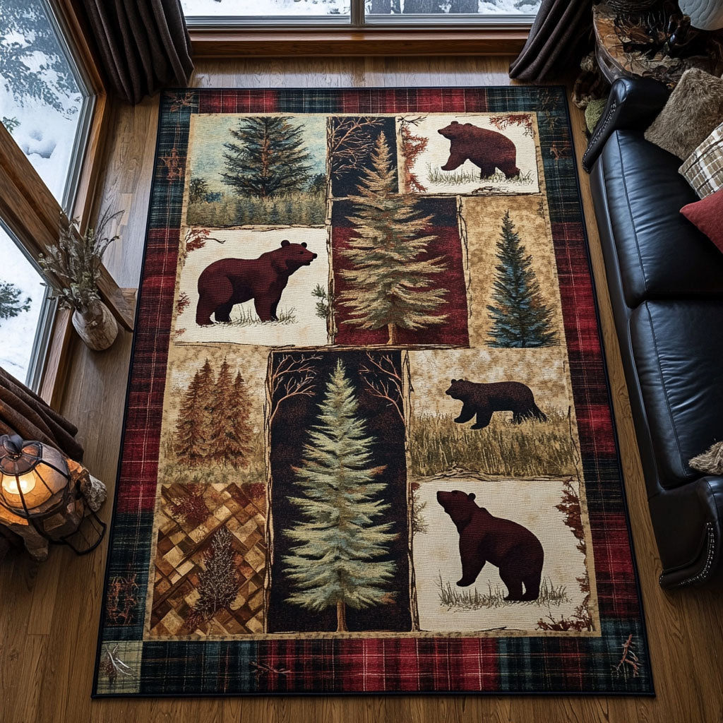 Twilight Timber Area Rug - Non-Slip Washable 3D Print Rug for Living Room & BedroomTVC2108242