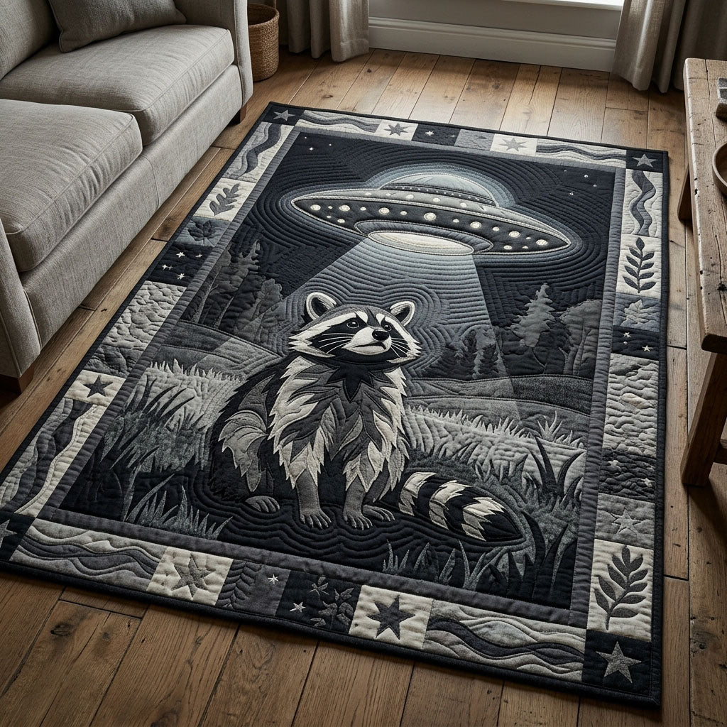 UFO Raccoon Area Rug - Non-Slip Washable 3D Print Rug for Living Room & BedroomTVC2108362