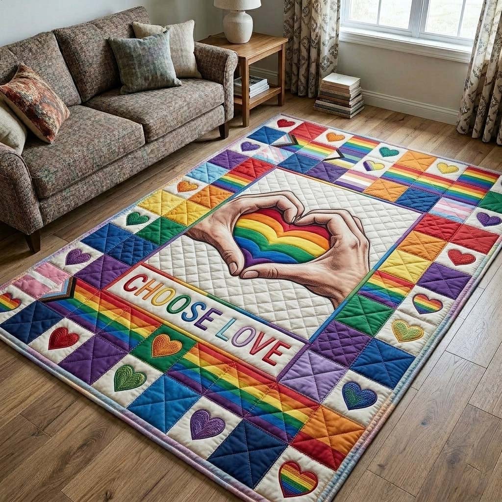 Unity Hands Love Area Rug - Non-Slip Washable 3D Print Rug for Living Room & BedroomTVC2108388