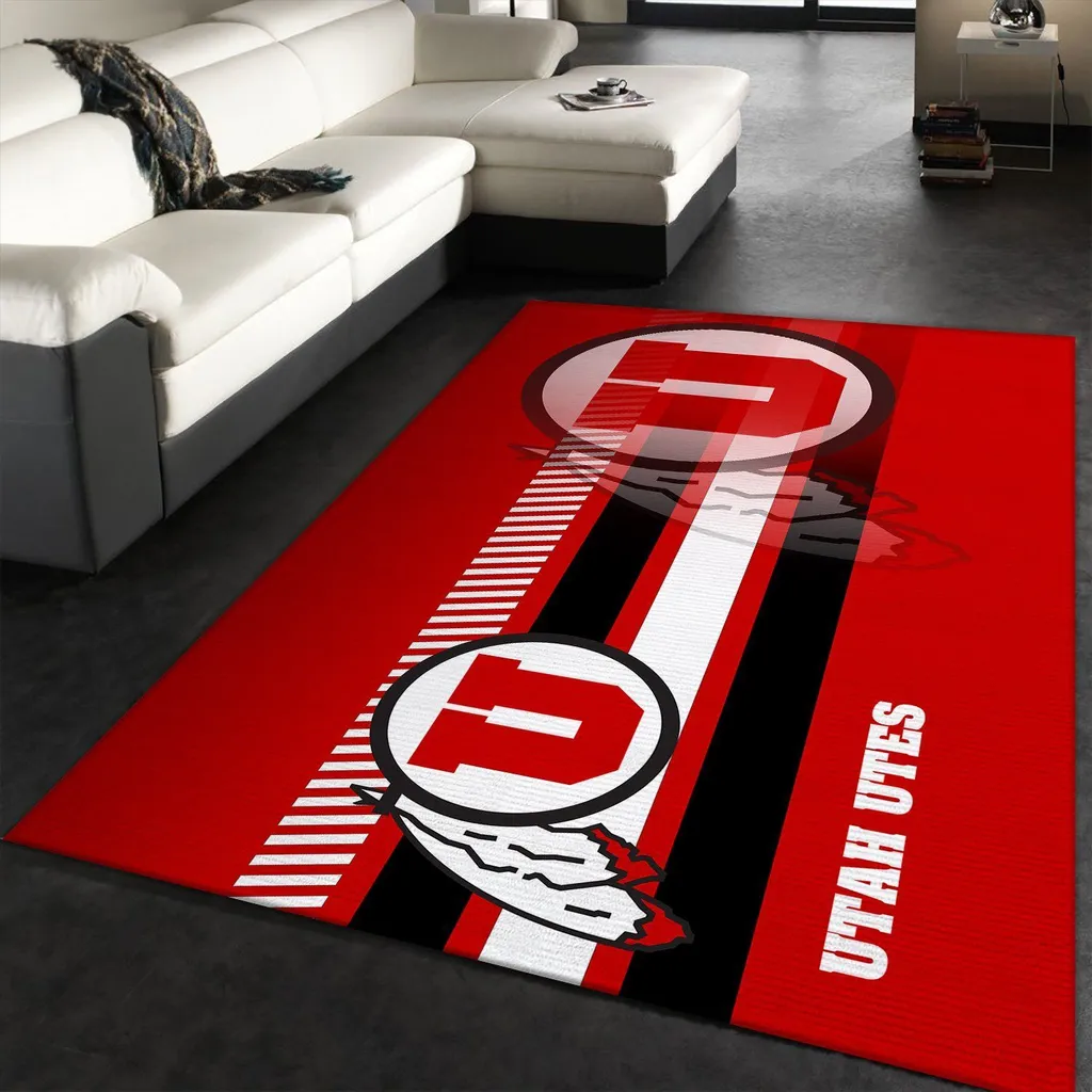 Utah Utes Rug - Modern for Stylish Home Decor Black and Red