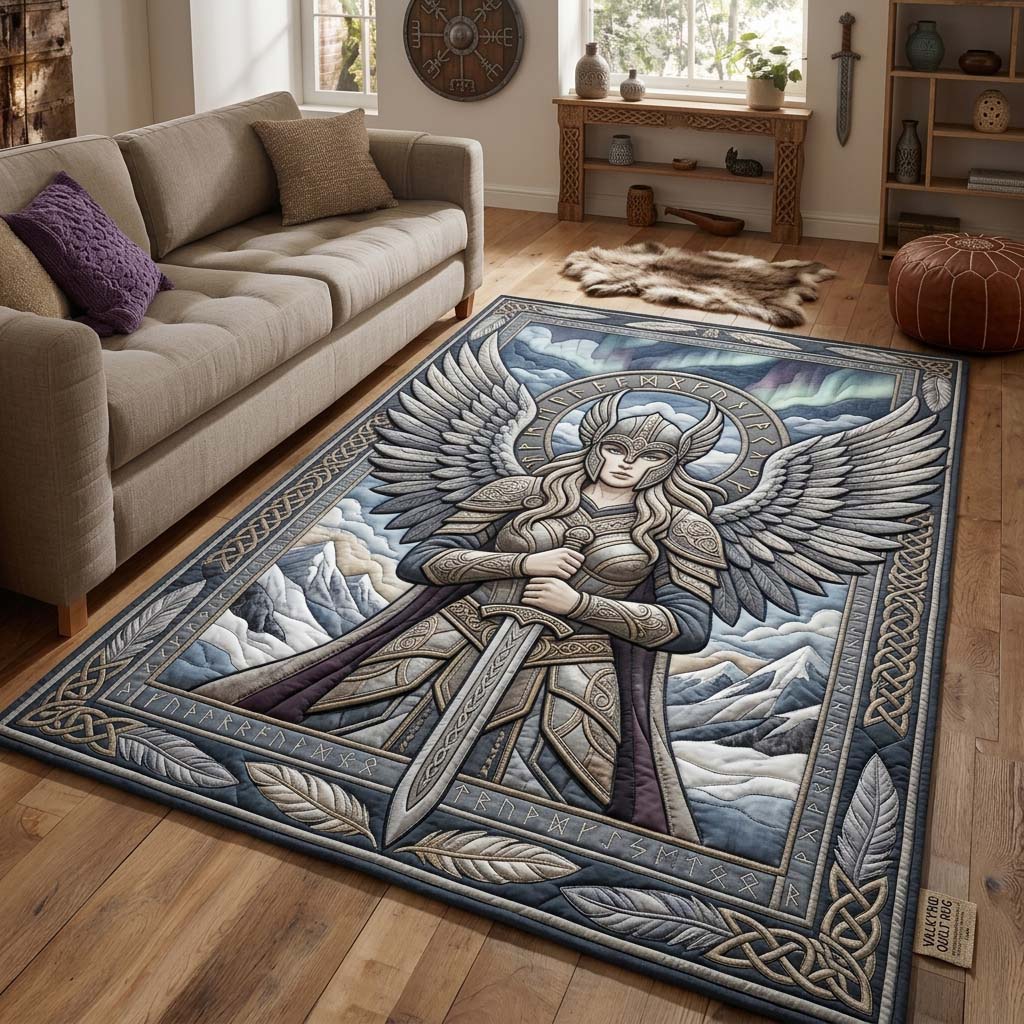 Valkyrie Mountain Guard Area Rug - Non-Slip Washable 3D Print Rug for Living Room & BedroomTVC2108361