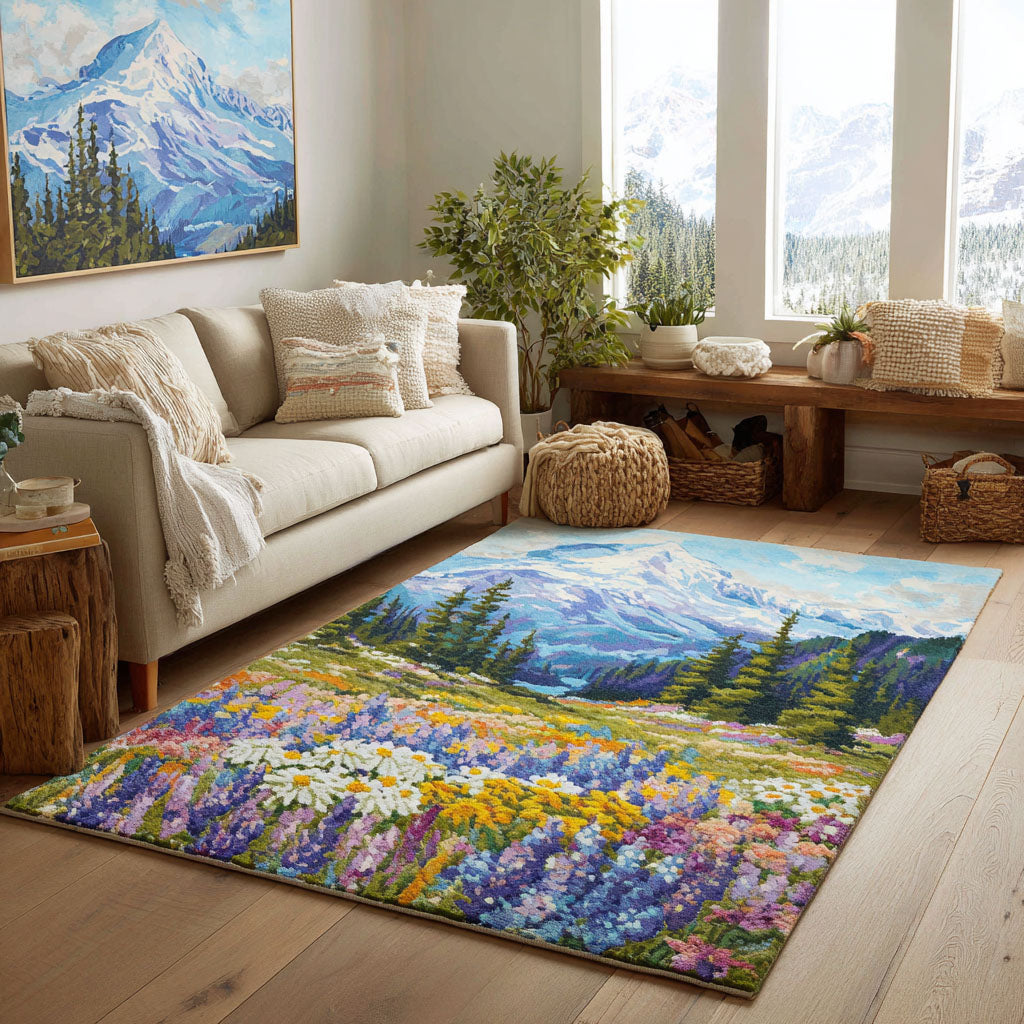Valley Of Serenity Area Rug - Non-Slip Washable 3D Print Rug for Living Room & BedroomTVC2108257