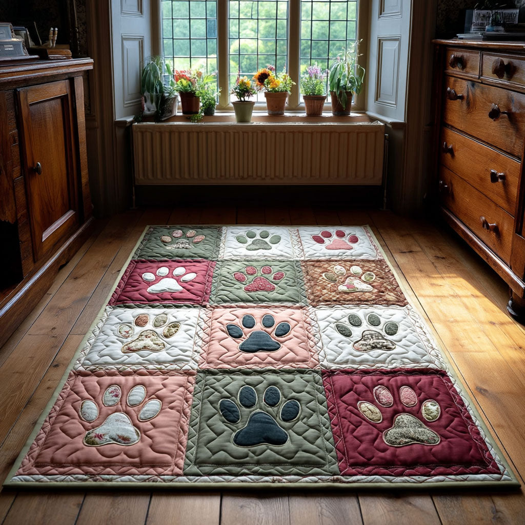 Vintage Garden Paws Area Rug - Non-Slip Washable 3D Print Rug for Living Room & BedroomTVC2108242