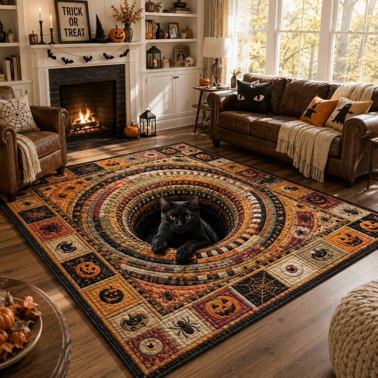 Vintage Haunt Area Rug - Non-Slip Washable 3D Print Rug for Living Room & BedroomTVC2108257