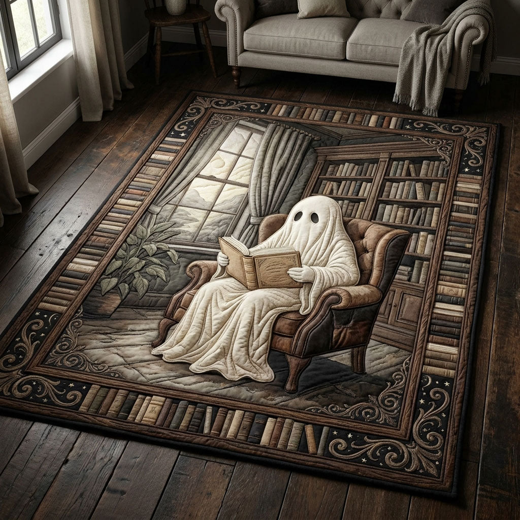 Vintage Library Ghost Halloween Area Rug - Non-Slip Washable 3D Print Rug for Living Room & BedroomTVC2108388