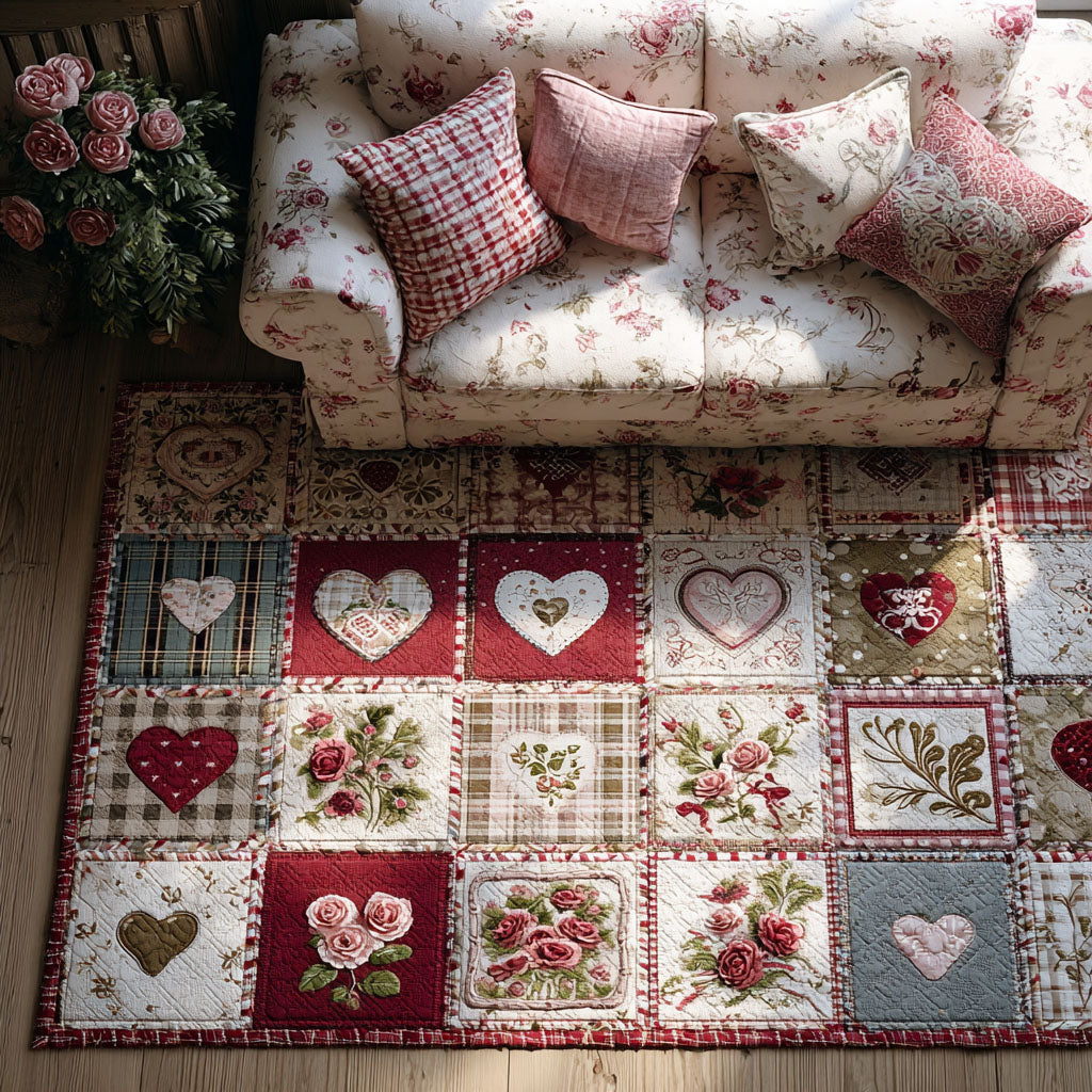 Vintage Petals Harmony Area Rug - Non-Slip Washable 3D Print Rug for Living Room & BedroomTVC2108257