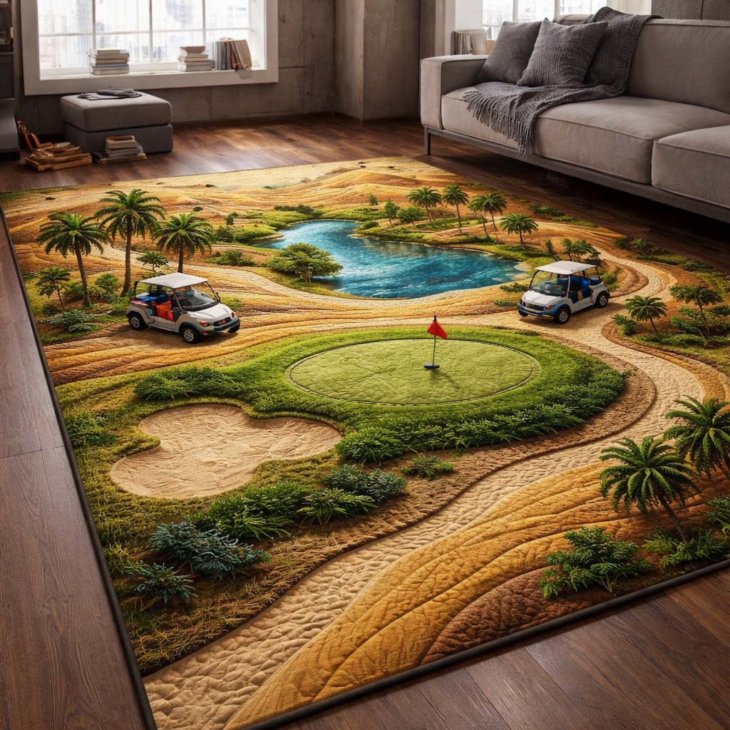 Vintage Tee Area Rug - Non-Slip Washable 3D Print Rug for Living Room & BedroomTVC2108388