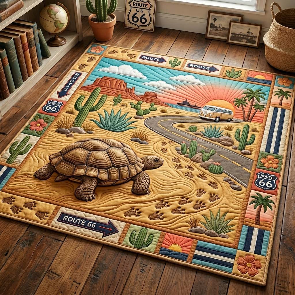 Vintage Van Highway Area Rug - Non-Slip Washable 3D Print Rug for Living Room & BedroomTVC2108388