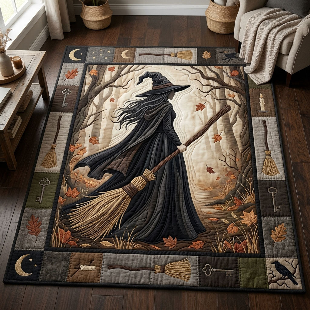 Vintage Witch In Forest Halloween Area Rug - Non-Slip Washable 3D Print Rug for Living Room & BedroomTVC2108361