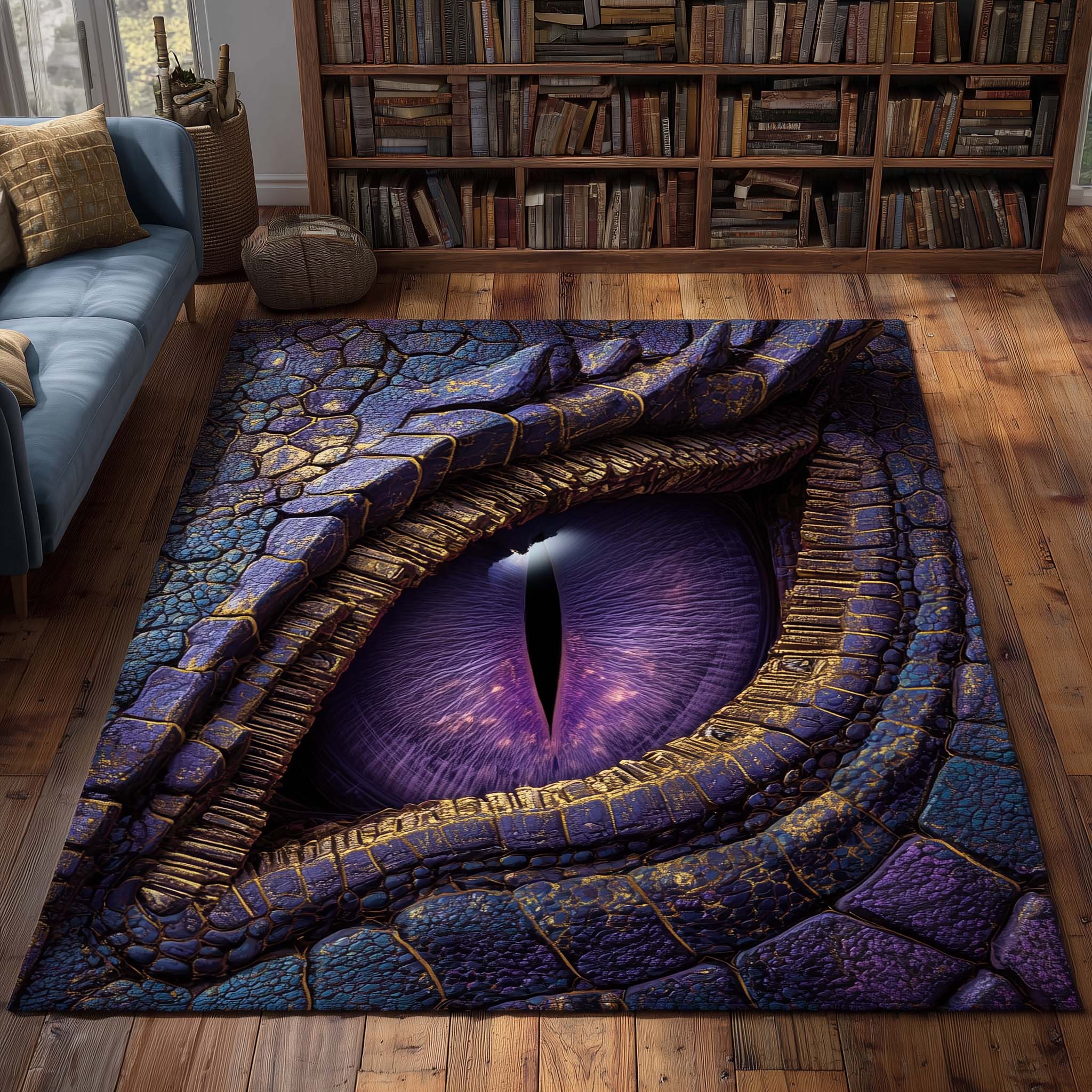 Violet Eye Area Rug - Non-Slip Washable 3D Print Rug for Living Room & BedroomTVC2108388