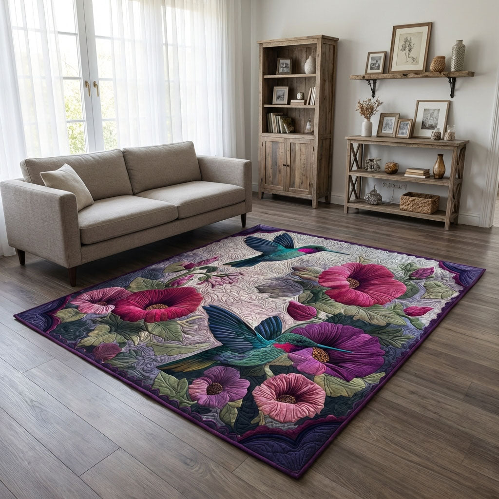 Violet Wings Area Rug - Non-Slip Washable 3D Print Rug for Living Room & BedroomTVC2108257