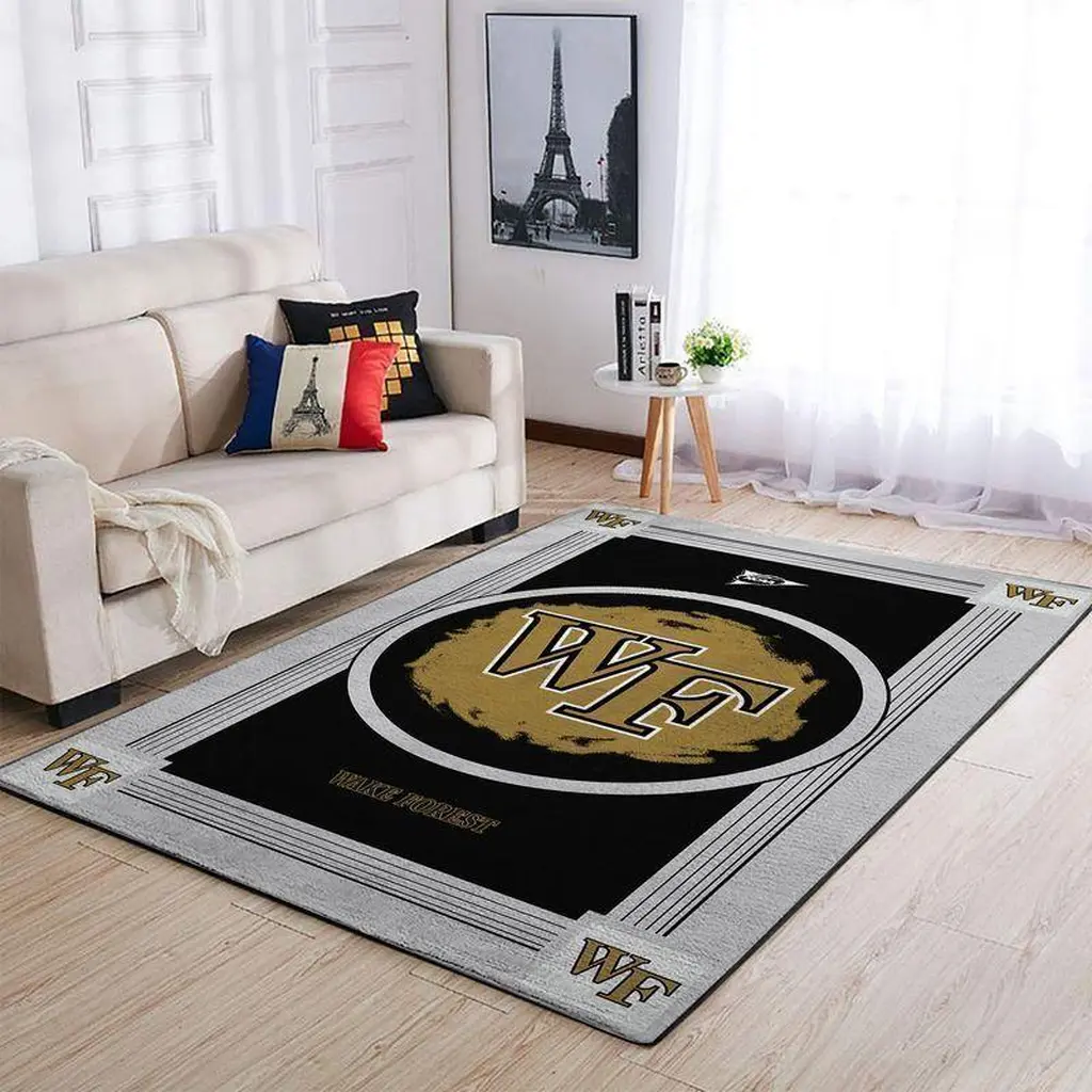 Wake Forest Rug Modern Style for Living Room Decor Red and Gray