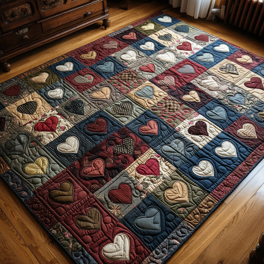 Warm Hearts Area Rug - Non-Slip Washable 3D Print Rug for Living Room & BedroomTVC2108257