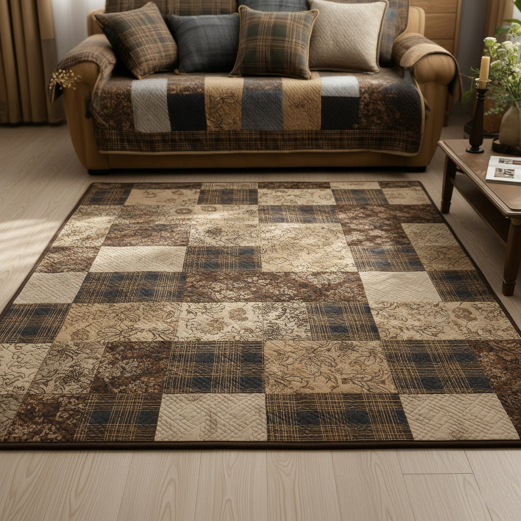 Warm Homestead Area Rug - Non-Slip Washable 3D Print Rug for Living Room & BedroomTVC2108257