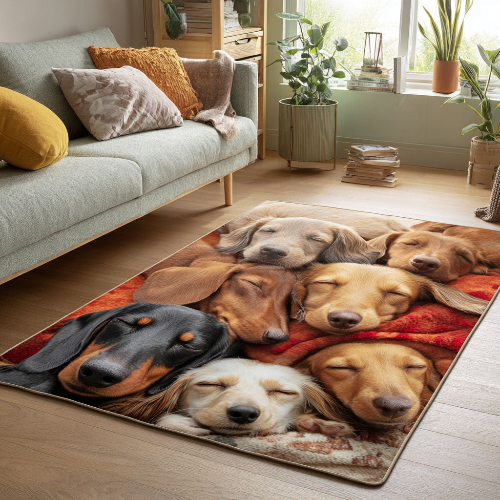 Weenie Nap Area Rug - Non-Slip Washable 3D Print Rug for Living Room & BedroomTVC2108241