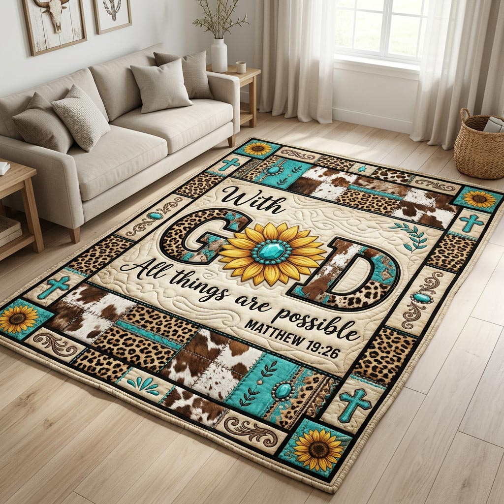 Western Faith Area Rug - Non-Slip Washable 3D Print Rug for Living Room & BedroomTVC2108219