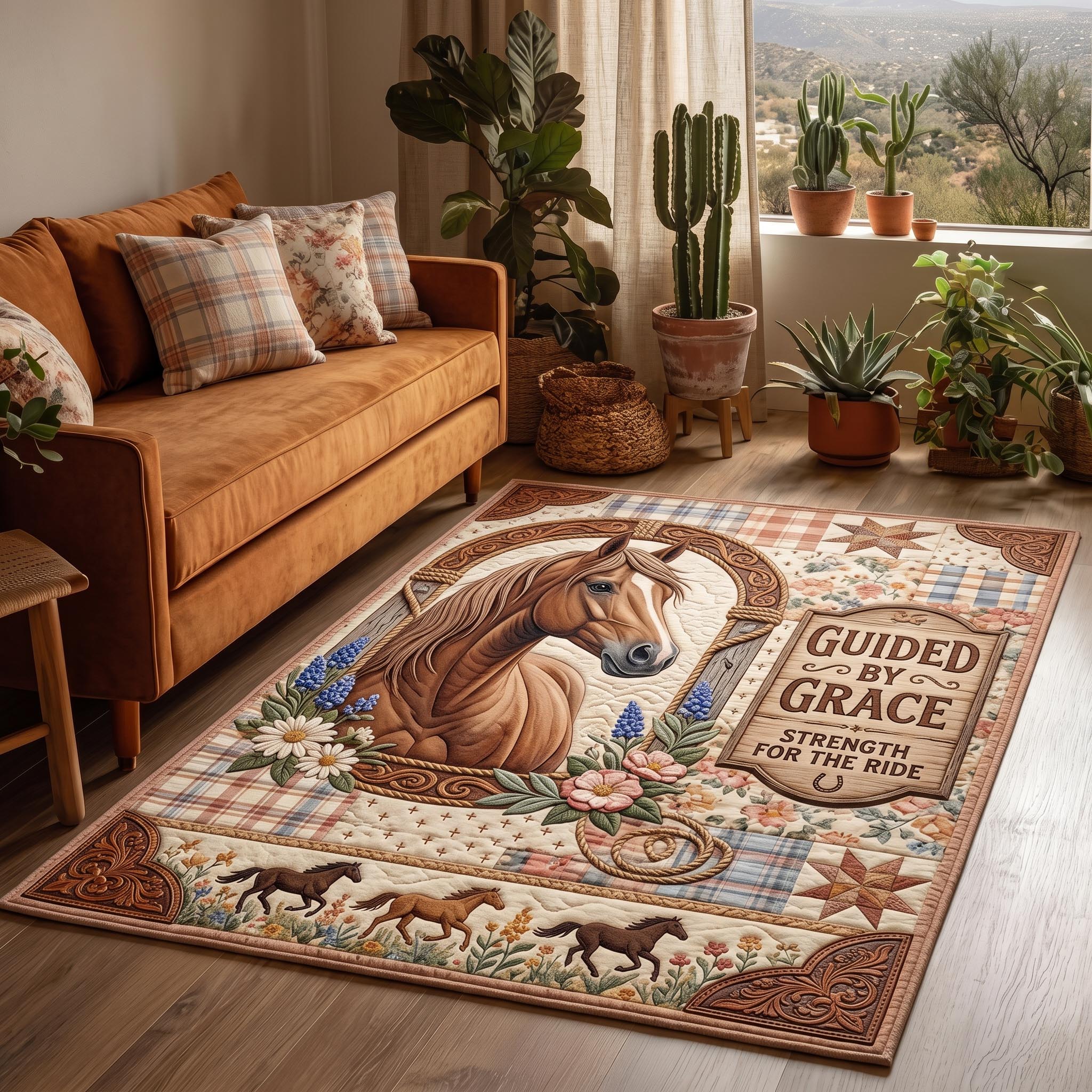 Western Soul Area Rug - Non-Slip Washable 3D Print Rug for Living Room & Bedroom (DesignTVC2108386