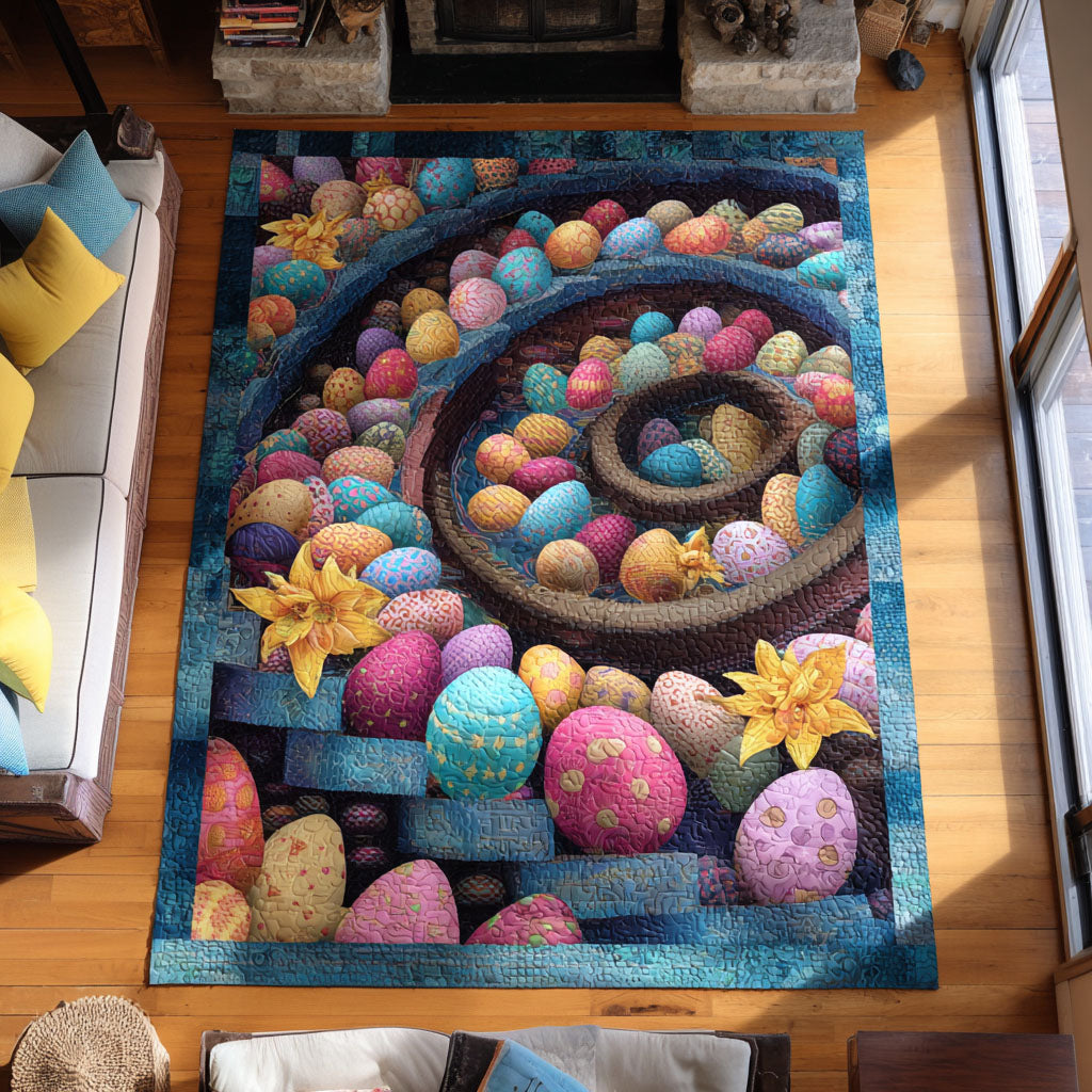 Whimsy Egg Escape Area Rug - Non-Slip Washable 3D Print Rug for Living Room & BedroomTVC2108256