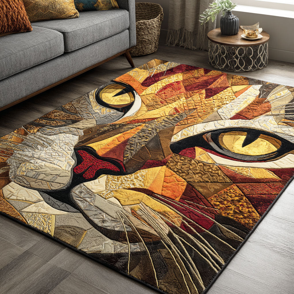 Whimsy Whiskers Area Rug - Non-Slip Washable 3D Print Rug for Living Room & BedroomTVC2108256