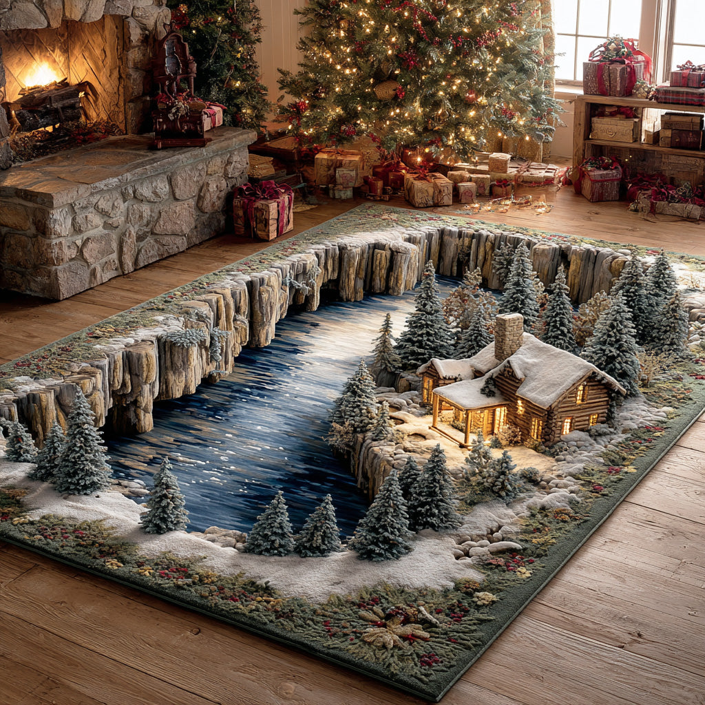 Whispering Timber Forest Area Rug - Non-Slip Washable 3D Print Rug for Living Room & BedroomTVC2108241
