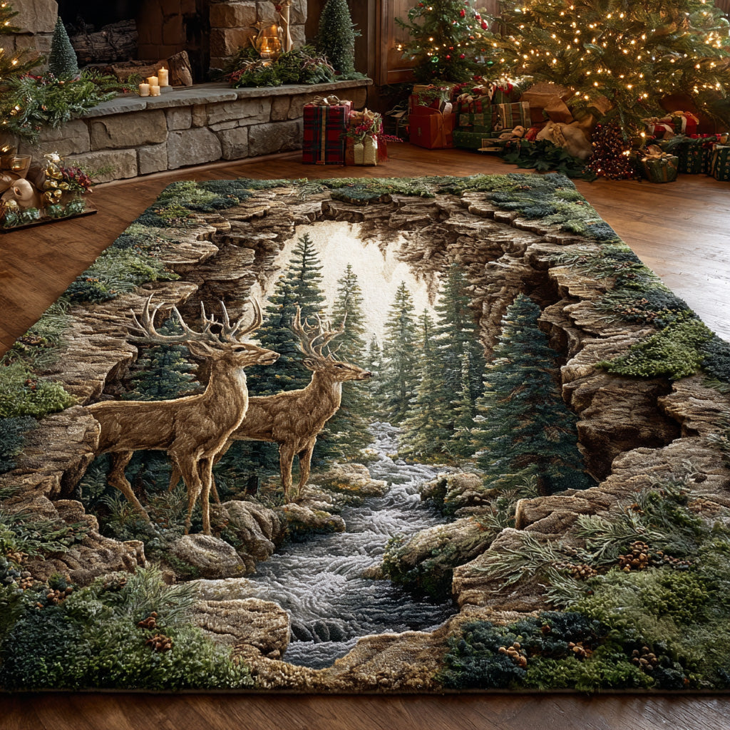 Wild Antlers Area Rug - Non-Slip Washable 3D Print Rug for Living Room & BedroomTVC2108210