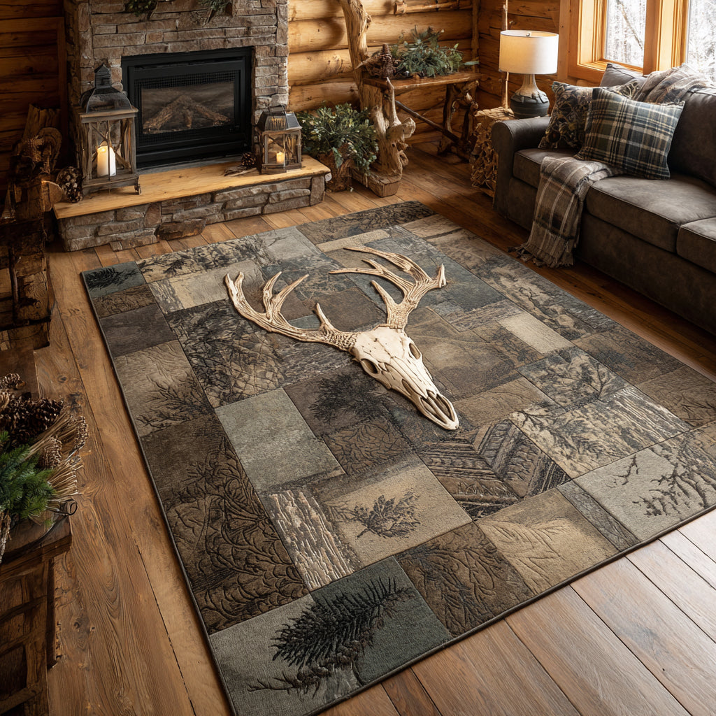 Wild Antlers Area Rug - Non-Slip Washable 3D Print Rug for Living Room & BedroomTVC2108256