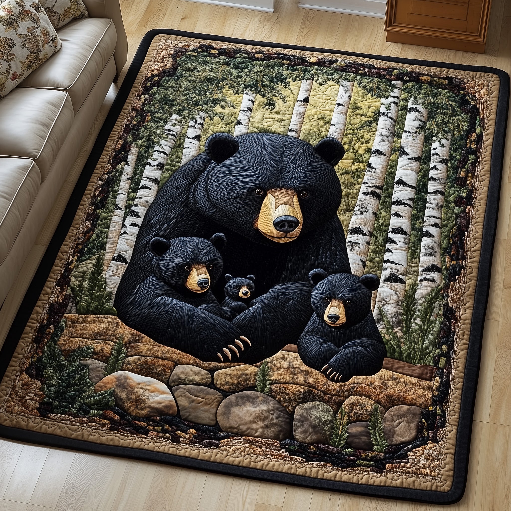 Wild Family Area Rug - Non-Slip Washable 3D Print Rug for Living Room & BedroomTVC2108219