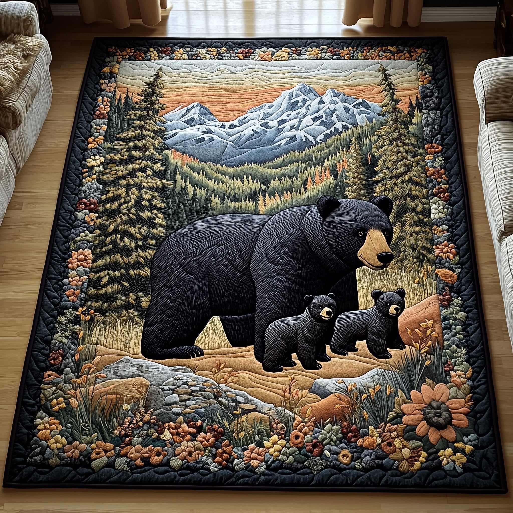 Wild Family Area Rug - Non-Slip Washable 3D Print Rug for Living Room & BedroomTVC2108361