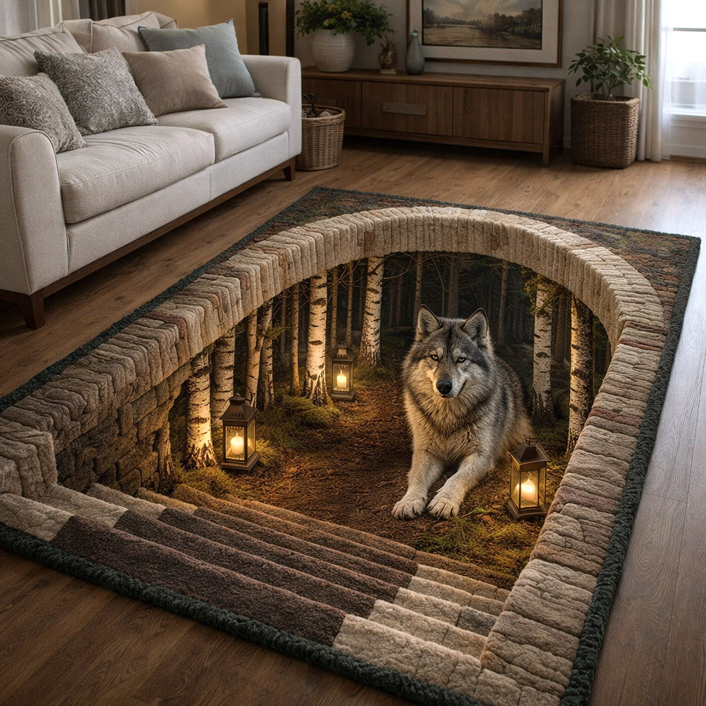 Wild Fang Area Rug - Non-Slip Washable 3D Print Rug for Living Room & BedroomTVC2108384