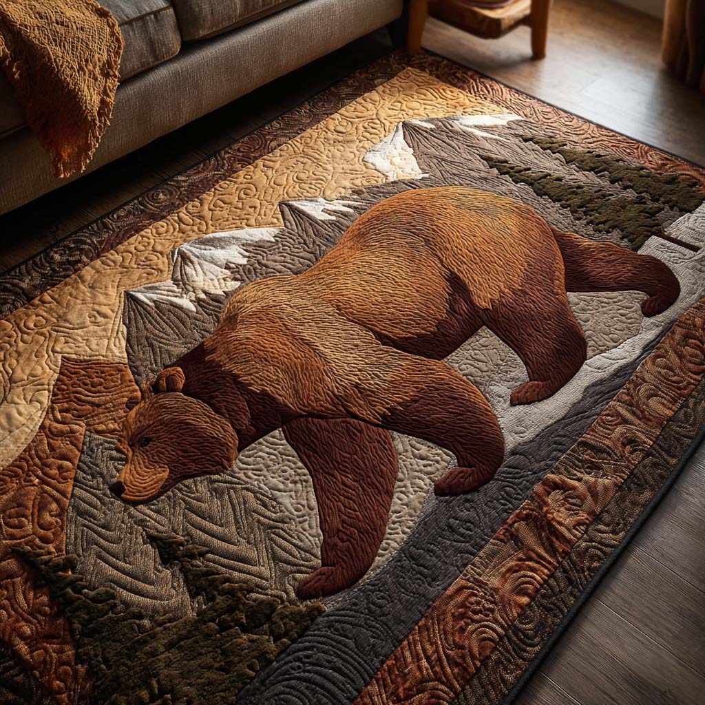 Wild Grizzly Area Rug - Non-Slip Washable 3D Print Rug for Living Room & BedroomTVC2108256