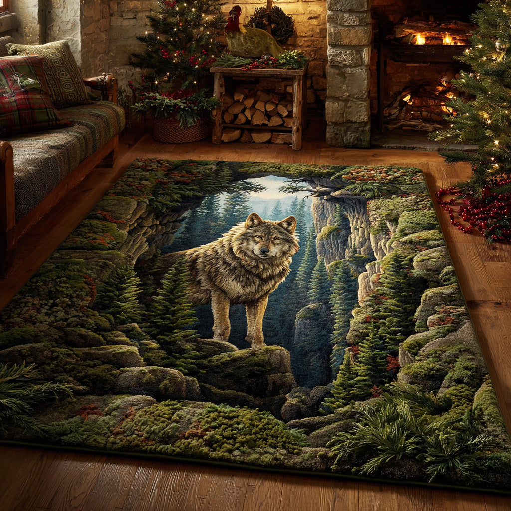 Wild Howl Area Rug - Non-Slip Washable 3D Print Rug for Living Room & BedroomTVC2108256